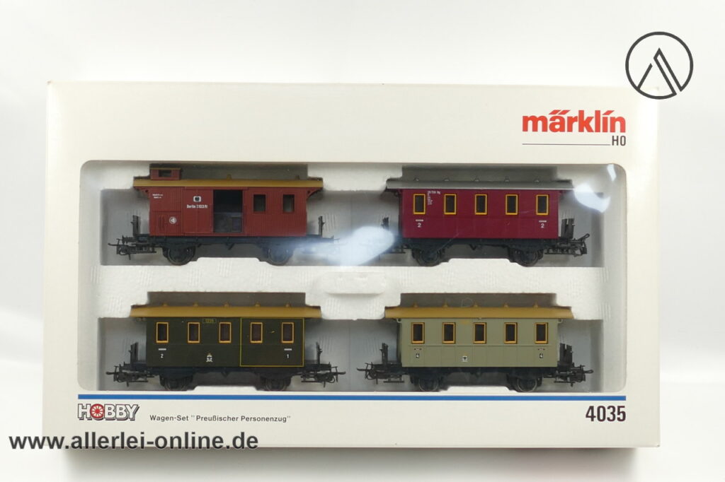 Märklin H0 4035 | 4-Teiliger Preußischer Personenzug | Personenwagen-Set mit OVP