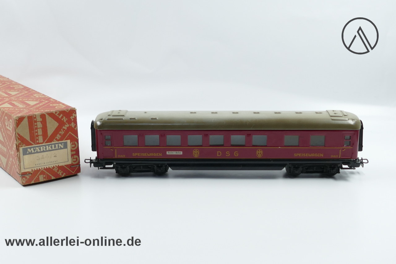 Märklin H0 | DSG Speisewagen 346/2 | 4008 Personenwagen mit Rautenkarton Märklin H0 | DSG Speisewagen 346/2 | 4008 Personenwagen mit Rautenkarton
