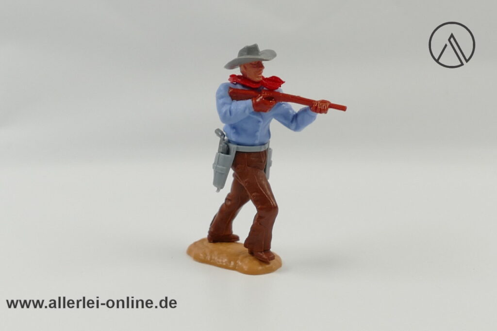 Timpo Toys | Cowboy Trapper mit Gewehr kurz | Vintage Timpo Toys Steckfigur