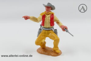 Timpo Toys | Cowboy Hockend mit Gewehr | Vintage Timpo Toys Steckfigur
