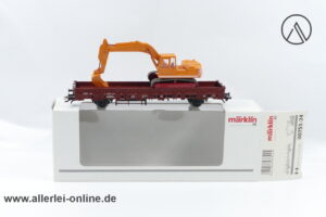 Märklin H0 | 00753-24 Rungenwagen 336 1 740-6 mit Wiking Bagger - Kettenbagger | Kls 443  Güterwagen