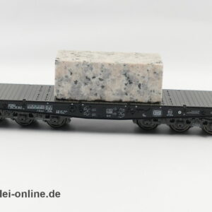 Märklin Spur H0 | 48663 Schwerlast-Flachwagen Sammp 705 mit Granit-Block | 6-Achsiger Schwerlastwagen mit OVP
