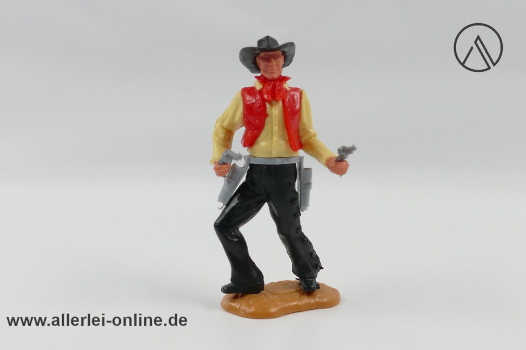 Timpo Toys | Cowboy stehend mit Pistolen | Vintage Timpo Toys Steckfigur
