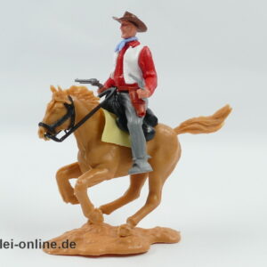 Timpo Toys | Cowboy zu Pferd mit Pistolen | Vintage Timpo Toys Steckfigur