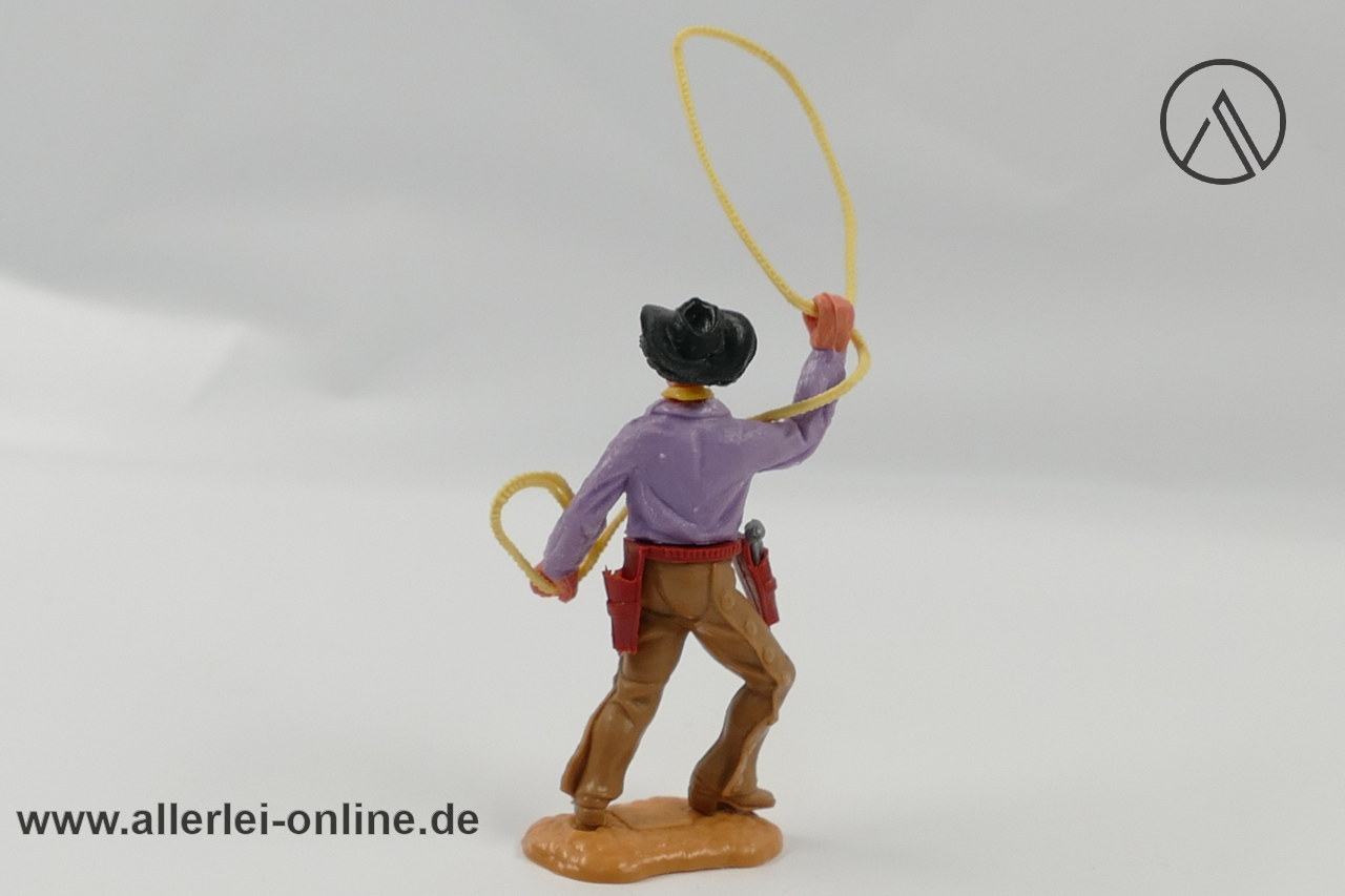 Timpo Toys | Cowboy mit Lasso| Vintage Timpo Toys - Steckfigur hinten Timpo Toys | Cowboy mit Lasso| Vintage Timpo Toys - Steckfigur hinten