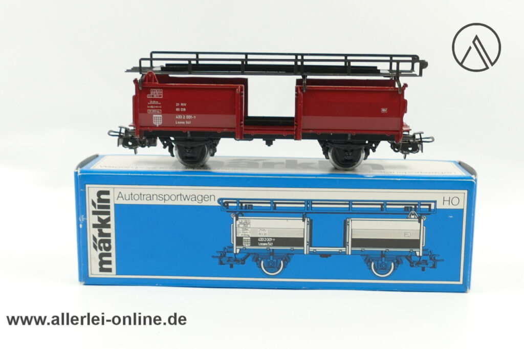 Märklin H0 | 4612 Autotransportwagen - unbeladen | 2-Achsiger Güterwagen mit OVP