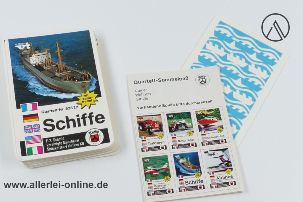 Schiffe Quartett | Nr: 52322 - F.X. Schmid Vereinigte Münchener Spielkarten