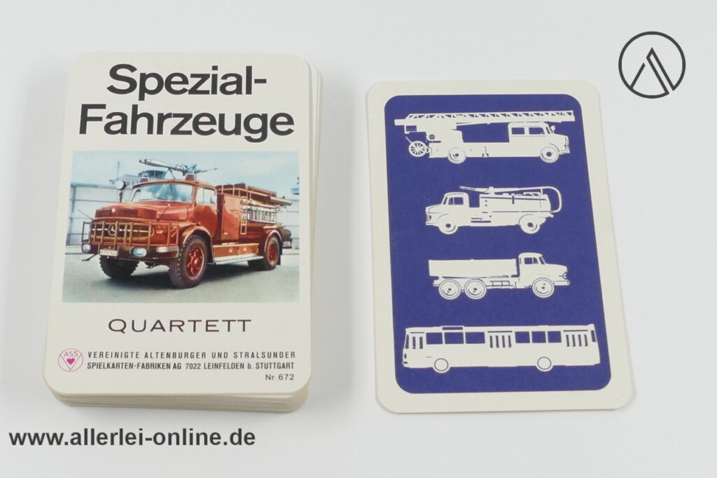 Spezial Fahrzeuge Quartett | Nr: 672 ASS - Altenburg Stralsunder Spielkarten