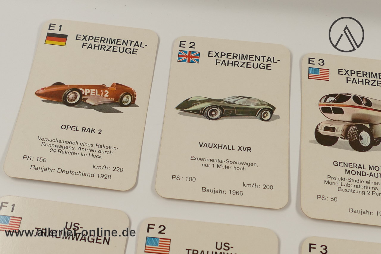 Experimental Fahrzeuge Quartett | Nr: 680 ASS - Altenburg Stralsunder Spielkarten Opel Rak 2 Experimental Fahrzeuge Quartett | Nr: 680 ASS - Altenburg Stralsunder Spielkarten Opel Rak 2