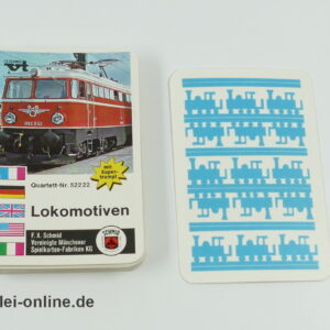 Lokomotiven Quartett | Nr: 52222 Supertrumpf - F.X. Schmid Vereinigte Münchener Spielkarten