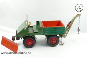 Steiff MB Unimog 411 mit Zubehör Anbauteilen | Vintage 50-60er Jahre Steiff Holzspielzeug