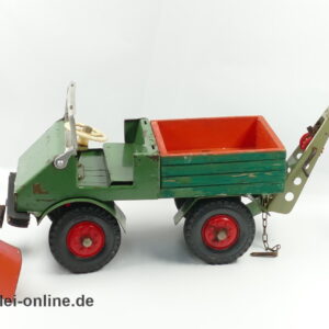 Steiff MB Unimog 411 mit Zubehör Anbauteilen | Vintage 50-60er Jahre Steiff Holzspielzeug