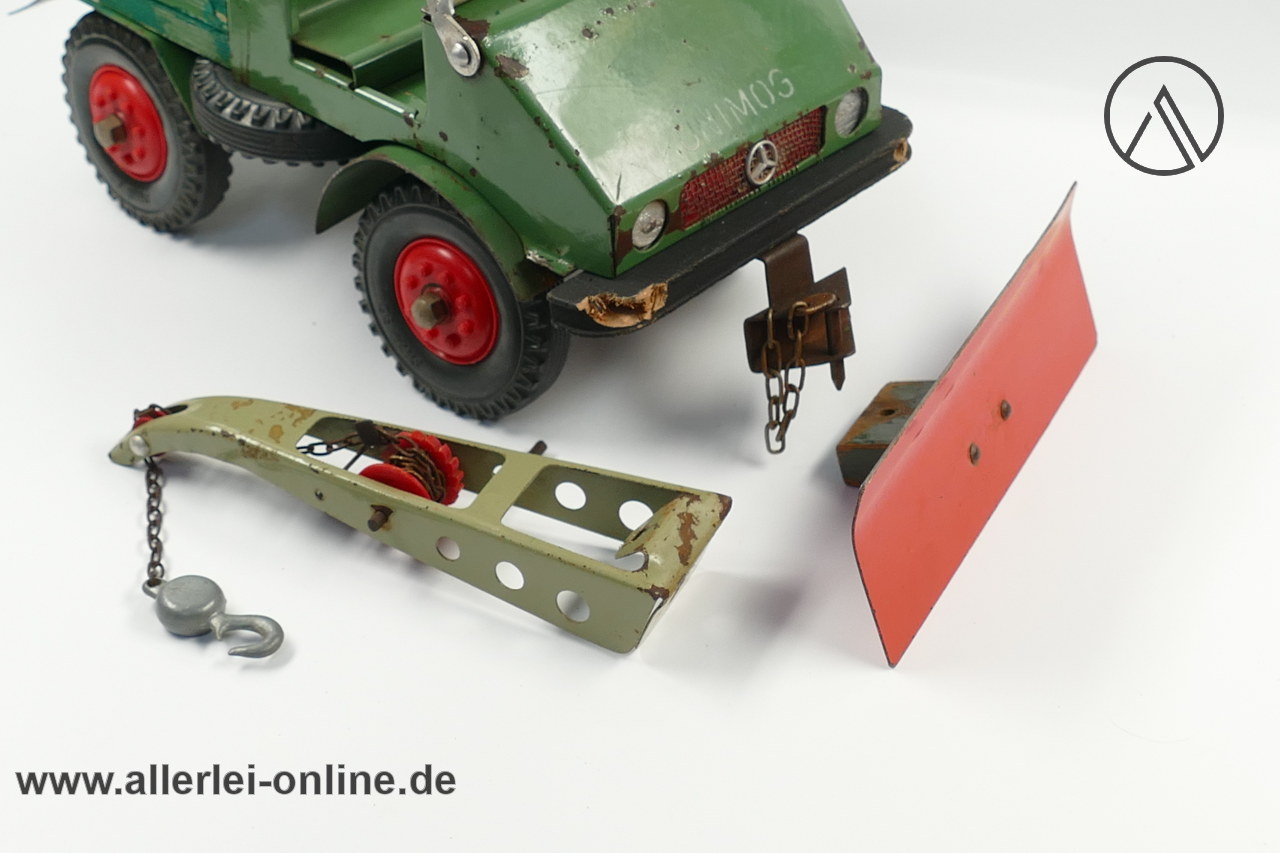 Steiff MB Unimog 411 mit Zubehör Anbauteilen | Vintage Steiff Blech-/ Holzspielzeug Steiff MB Unimog 411 mit Zubehör Anbauteilen | Vintage Steiff Blech-/ Holzspielzeug