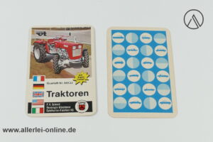 Traktoren Quartett mit Supertrumpf | Nr: 58522 - F.X. Schmid Vereinigte Münchener Spielkarten Deckblatt Blau