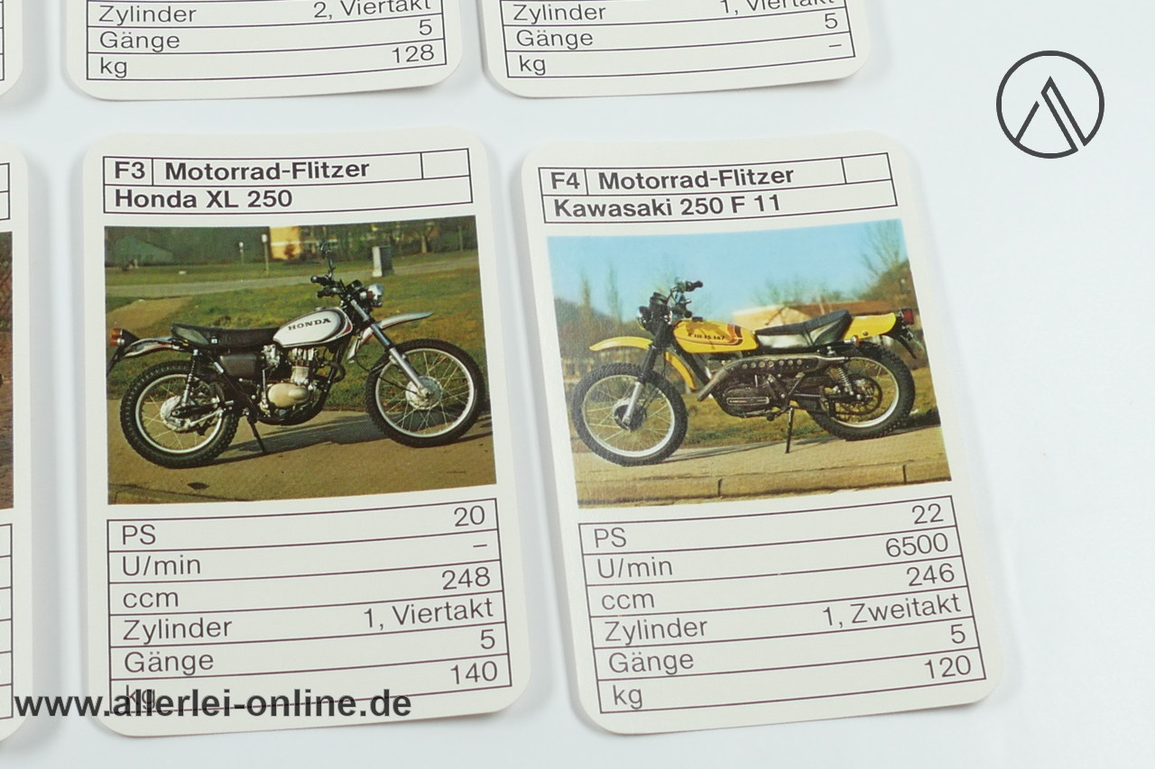 Motorrad Flitzer Quartett | Nr: 3246/8 ASS - Altenburg Stralsunder Spielkarten Kawasaki 250 F 11 Motorrad Flitzer Quartett | Nr: 3246/8 ASS - Altenburg Stralsunder Spielkarten Kawasaki 250 F 11
