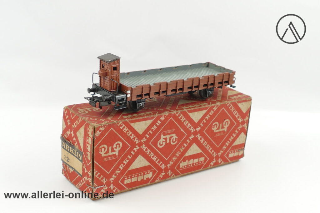 Märklin H0 | Märklin 321 Rungenwagen mit Bremserhaus - Gusswagen