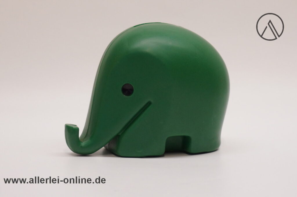 Luigi Colani Design | Elefanten Spardosen mit Schlüssel | Sparbüchse | 60-70er Jahre | grün