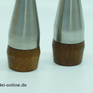 Salzstreuer und Pfefferstreuer | Edelstahl und Palisander | Midcentury Modern Design der 60er Jahre