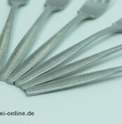 Jens H. Quistgaard Variation VI Besteck | 6 Stück Gabel - Dessertgabel | 60er Jahre Dansk Designs IHQ Finland Besteckteile