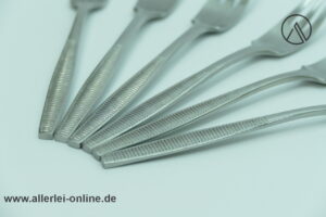 Jens H. Quistgaard Variation VI Besteck | 6 Stück Gabel - Dessertgabel | 60er Jahre Dansk Designs IHQ Finland Besteckteile