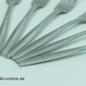 Jens H. Quistgaard Variation VI Besteck | 6 Stück Gabel - Dessertgabel | 60er Jahre Dansk Designs IHQ Finland Besteckteile