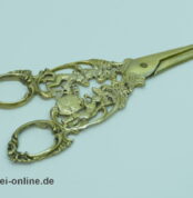 Antike Schere | Traubenschere – Massives 830er Silber ,vergoldet mit filigranen Details