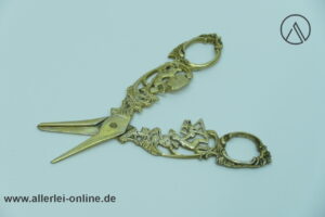 Art Deco Schere | Traubenschere – Massives 830er Silber mit filigranen Figürlichen Details