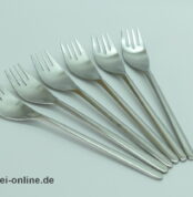 Rosenthal studio-linie | 6 Stück Rosenthal Composition Gabel | Dessertgabel | Design Tapio Wirkkala für Rosenthal