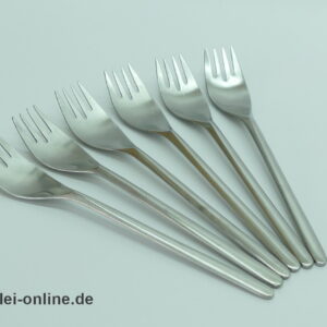 Rosenthal studio-linie | 6 Stück Rosenthal Composition Gabel | Dessertgabel | Design Tapio Wirkkala für Rosenthal