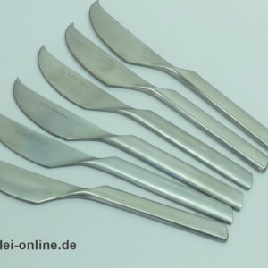 Rosenthal studio-linie | 6 Stück Rosenthal Composition Dessert-Messer - Käsemesser | Design Tapio Wirkkala für Rosenthal