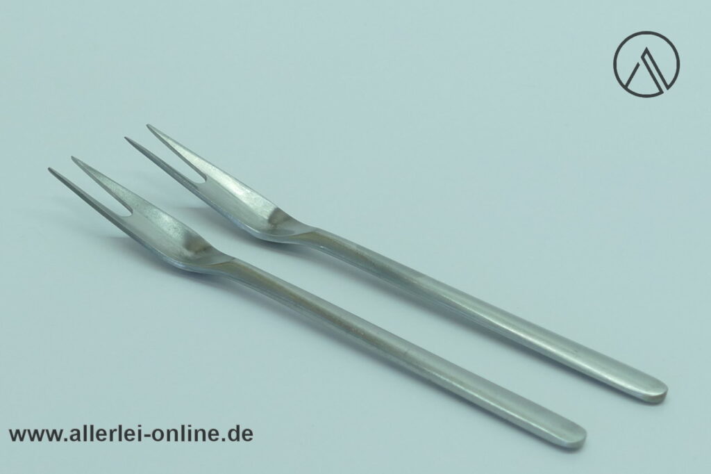 Rosenthal studio-linie | 2-tlg. Rosenthal Composition 2-Zinken Gabel - Fleischgabel / Wurstgabel | Vorlegebesteck | Design Tapio Wirkkala für Rosenthal