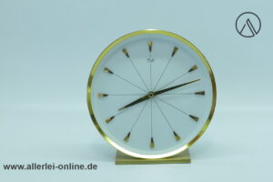 Kienzle Tischuhr | Kienzle Quartz Uhrwerk | 60er Jahre Kienzle Messing Uhr