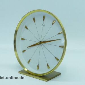 Kienzle Tischuhr | Kienzle Quartz Werk | 60er Jahre Kienzle Messing Uhr