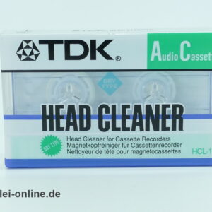 TDK HCL-11 Audio Cassette | HEAD CLEANER | Magnetkopfreiniger für Cassettenrecorder - Reinigungskassette | NEU/OVP