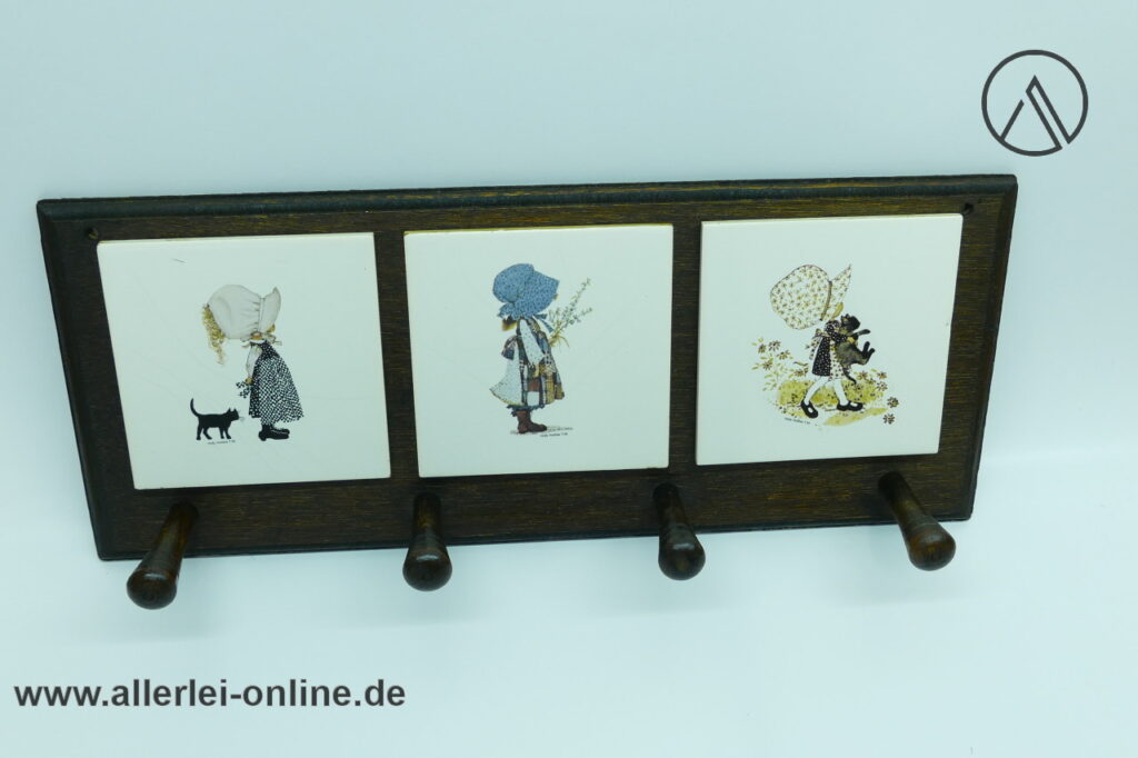 Holly Hobbie Garderobe | Wandgarderobe | Fliesen Garderobe - Vintage 70-80er Jahre