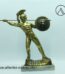 Leonidas von Sparta mit Speer und Schild | Vintage 40 cm Hellenic Art Statue auf Marmorsockel