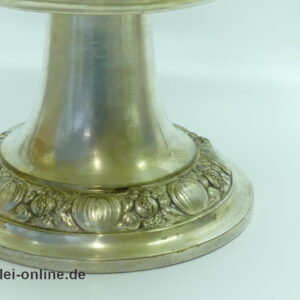 Jugendstil-Art Nouveau Tafelaufsatz Schale | Obstschale ,versilbert mit Glaseinsatz