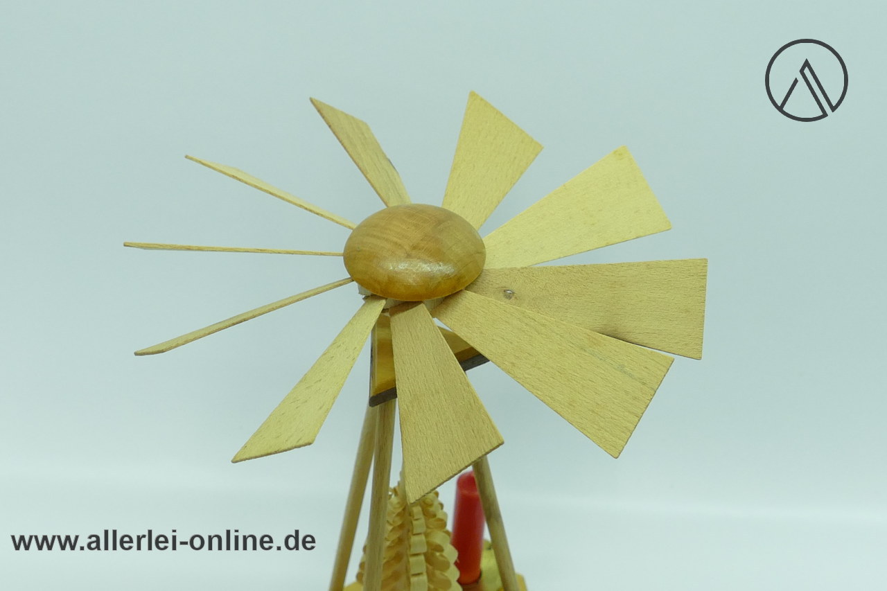 Erzgebirge Weihnachtspyramide einstufig , 24 cm | Vintage Volkskunst Erzgebirge Pyramide oben Erzgebirge Weihnachtspyramide einstufig , 24 cm | Vintage Volkskunst Erzgebirge Pyramide oben