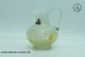 Alwe Regenhütte Glas Vase | Blumenvase Henkelvase | Signiert von 1992 E. Gaschler
