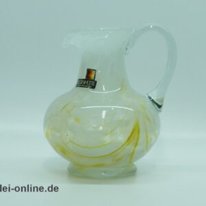 Alwe Regenhütte Glas Vase | Blumenvase Henkelvase | Signiert von 1992 E. Gaschler