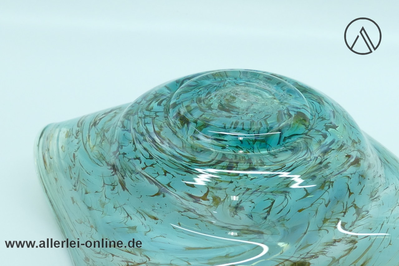 Alwe Regenhütte Glas Vase | Glasschale Unregelmäßig gewellt und skulptural | Unikat Zertifikat Signiert 1994 unten Alwe Regenhütte Glas Vase | Glasschale Unregelmäßig gewellt und skulptural | Unikat Zertifikat Signiert 1994 unten