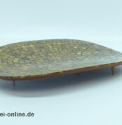 Dreibein Olivenholz Mosaik Schale | Holz Schale | Oval