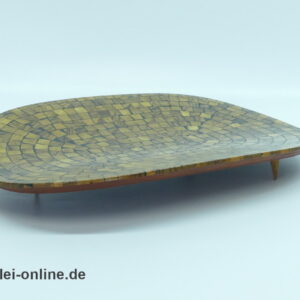 Dreibein Olivenholz Mosaik Schale | Holz Schale | Oval