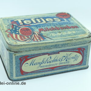 Teftjes Milchbonbon Dose / Blechdose | Manss Richter + Kuntz Niedersedlitz Dresden