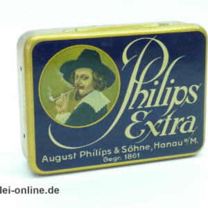 Tabak Blechdose | Philips Extra 50Gramm Tabak | August Philip & Söhne Hanau a/M. Gegr.1861