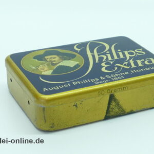Tabak Blechdose | Philips Extra 50Gramm Tabak | August Philip & Söhne Hanau a/M. 1861