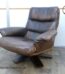 King Lounge Sessel | Ledersessel ,braun | Vintage 60/70er Jahre King Chair