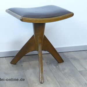 Art Deco Klavierstuhl | Dreibein Klavierhocker - Drehstuhl