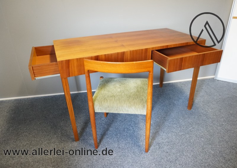 Interlübke 60er Jahre Tisch mit Stuhl Esstisch Vintage Schreibtisch mit 2 Schubladen Interlübke 60er Jahre Tisch mit Stuhl Esstisch Vintage Schreibtisch mit 2 Schubladen