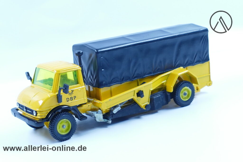 SIKU V361 | Mercedes-Benz Unimog 406 Hubwagen | DBP - Paket-Transport | Vintage Siku DieCast Modellauto